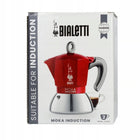 Kawiarka Bialetti New Moka Induction 2tz czerwona klasyczna czerwony aluminium, stal nierdzewna z opakowaniem