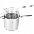 Garnek do frytek szparagów makaronu 3,6l gotowanie na parze sitko indukcja garnek tradycyjny 18 cm 3.6 l stal