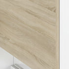 Stół kuchenny rozkładany blat prostokątny biały, dąb 76x23/103 cm płyta MDF