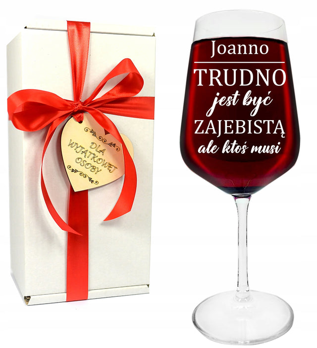 Kieliszek do wina z grawerem na urodziny, Ślub i inne okazje 450ml 530 ml bezbarwny