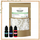 WOSK SOJOWY Do Świec Zalewanych Płatki Vegan 1kg + BARWNIKI 3x10 ml beżowy