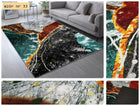 Stylowy Dywan Fancy 160x230 Nowoczesny Kamienny Green Brown Glamour 230 cm geometryczny do wnętrz