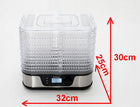 Suszarka do grzybów owoców BPA free dehydrator spożywczy, warzywa, zioła, 6 sit, regulacja temperatury 35–75°C, stal