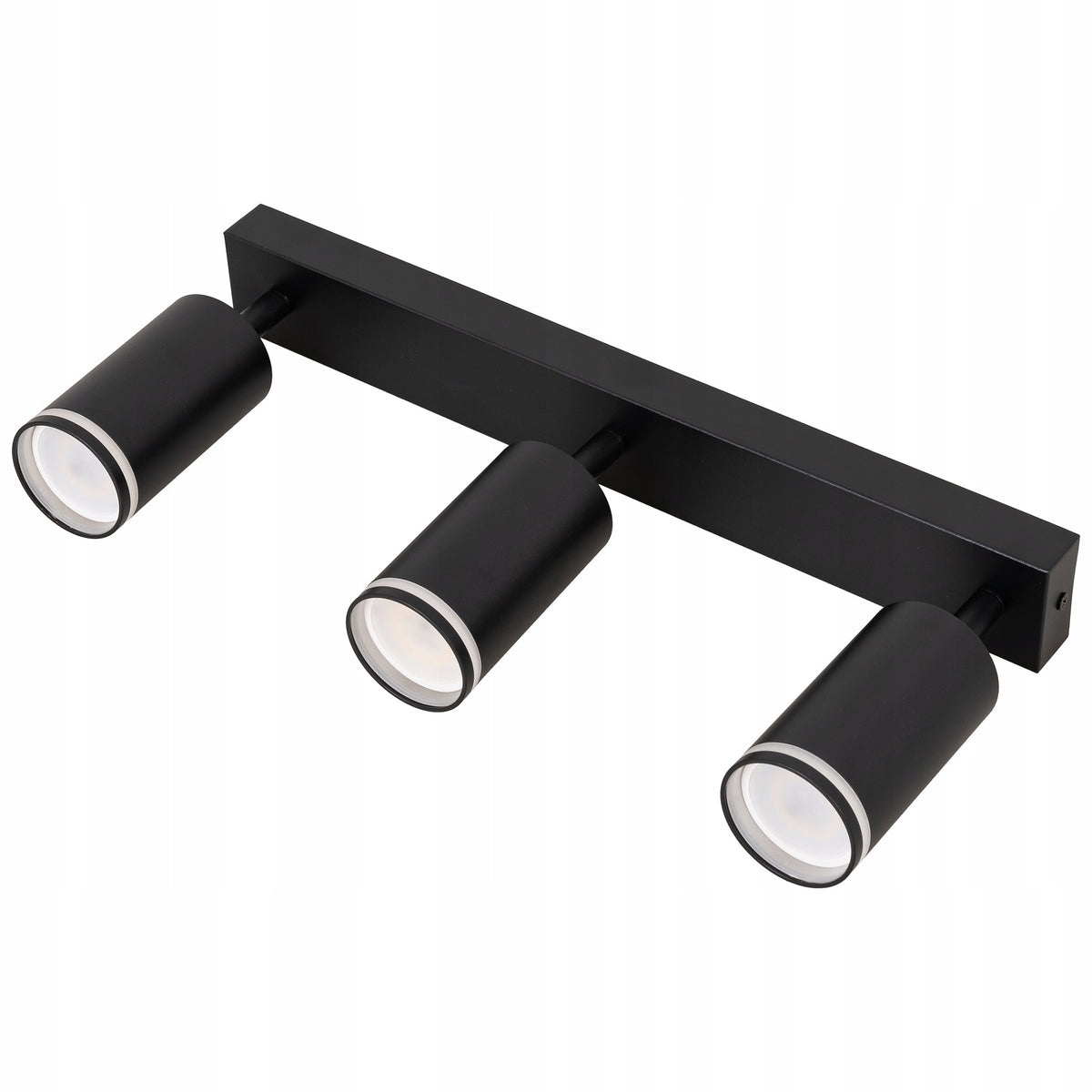 Oprawa Halogenowa Lampa Sufitowa 3x GU10 Tuba CZARNA LED Kinkiet Szyna XL reflektor potrójny do salonu i kuchni, moc