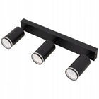 Oprawa Halogenowa Lampa Sufitowa 3x GU10 Tuba CZARNA LED Kinkiet Szyna XL reflektor potrójny do salonu i kuchni, moc