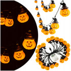 Girlanda lampki dynie świecące 20 LED wiszące dekoracja upiorna halloween łańcuch świetlny na przyjęcie tematyczne do