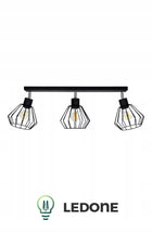 LAMPA SUFITOWA WISZĄCA DO SUFITU POKOJU PLAFON LOFT BRYLANT DUT ŻYRANDOL oprawa oświetleniowa metalowa czarna
