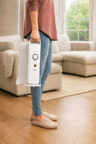 GRZEJNIK ELEKTRYCZNY GRZEJNIK OLEJOWY 7 ŻEBEREK 700 WATT TERMOSTAT 320 mm 390 mm grzewcza biały