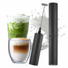 Spieniacz do mleka i matchy elektryczny USB +2 saszetki matcha latte ręczny czarny