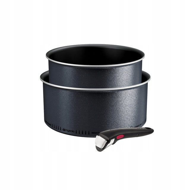 Zestaw rondli 18 20cm Tefal Ingenio So'Light 3 el. indukcja aluminiowe garnki non-stick do piekarnika, gazu, ceramiki i kuchni elektrycznej