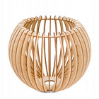 Lampa wisząca zwis żyrandol sufitowa LOFT klosz XL kula 36 Drewno na 1x e27 oprawa do salonu jadalni kuchni, jasny