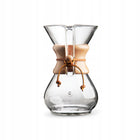 Filtrowy zaparzacz do kawy classic Chemex 1-6 Cup szklany dzbanek 900 ml, 6 filiżanek, można myć w zmywarce