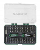 Parkside zestaw bity do wkrętaka z grzechotką, w praktycznym pudełku-115 el końcówki imbusowe Philips Torx kwadratowe