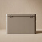 Apteczka metalowa z wyjmowaną tacką 32,5X16,5X20,5 CM beżowa do leków organizer na lekarstwa, kasetka medyczna z