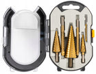 Wiertła stopniowe frezujące 4-32MM do metalu HSS drewna plastiku 3-8MM 6 EL stożkowe spiralne zestaw otworów