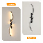 Nowoczesny kinkiet LED 30W – czarna lampa ścienna z regulacją barwy światła (3000K/4500K/6500K) do korytarza i salonu