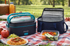 Elektryczny lunch BOX samochodowy śniadaniówka 1,5l torba termiczna kamille termos obiadowy, pojemnik na żywność do