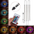 Taśma LED RGB USB + pilot podświetlenie telewizora TV SMD 5050 4x 50cm = 2m oświetlenie witryn meblowych 5V