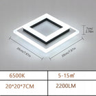 Nowoczesna lampa sufitowa LED, plafon kwadratowy, czarny, 24W, 6500K homkel oprawa do domu i korytarza, zintegrowane