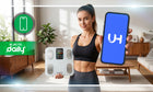 Waga łazienkowa elektroniczna analityczna aplikacja po polsku BMI 24W1 LCD biały