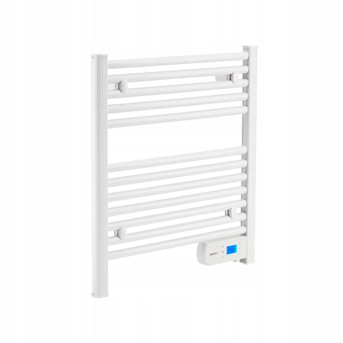 GRZEJNIK ELEKTRYCZNY ŁAZIENKOWY EcoRafa 300W DRABINKA TERMOSTAT SUSZARKA 531 mm 605 mm grzewcza biały