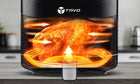 Frytkownica Beztłuszczowa Air Fryer 6l 2500W Frytownica z Termostatem Tacka czarny