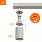 Oprawa Halogenowa 4X GU10 Lampa Sufitowa LED Natynkowa Ruchoma Kaszmir SPOT listwa prostokątna na cztery żarówki, do 30
