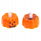 ŚWIECZKI DYNIE LED HALLOWEEN LAMPIONY DEKORACJE ZESTAW 12SZT NA BATERIE ozdoba jesienna, dekoracja stołu, z tworzywa