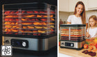 Suszarka spożywcza do grzybów owoców warzyw ziół inox 5 sit 450 w akcesoria dehydrator mięsa ryb regulacja temperatury
