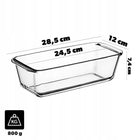 Szklana forma do pieczenia chleba keksówka 28,5cm naczynie żaroodporne 2.5 l szkło