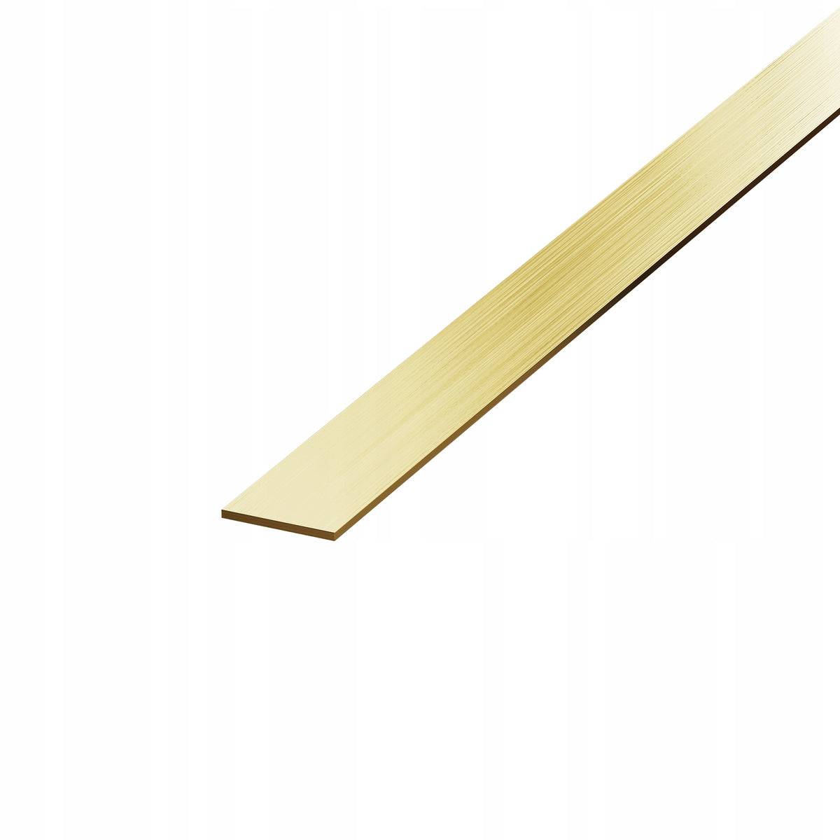 Listwa dekoracyjna płaska płaskownik złota szczotkowana 2cm x 270cm profil wykończeniowy do płytek ściennych, półmatowy