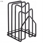 Stojak na deski do krojenia pokrywki talerze książki laptopa organizer loft czarny, 12,5 x 21,5 cm, uchwyt kuchenny