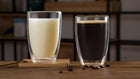 SZKLANKI DO KAWY ZESTAW SZKLANEK DO LATTE TERMICZNE 350ML KUBKI DO HERBATY podwójna ścianka, szkło, 6 sztuk, zmywarka