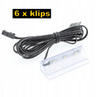 KPL.6x Klips PCV LED do szklanej półki +zasilacz oświetlenie witryn meblowych 12V DC, podświetlenie ekspozycji