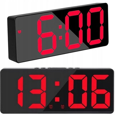 Zegar elektroniczny LED budzik zegarek z alarmem C stołowy 2.5 cm