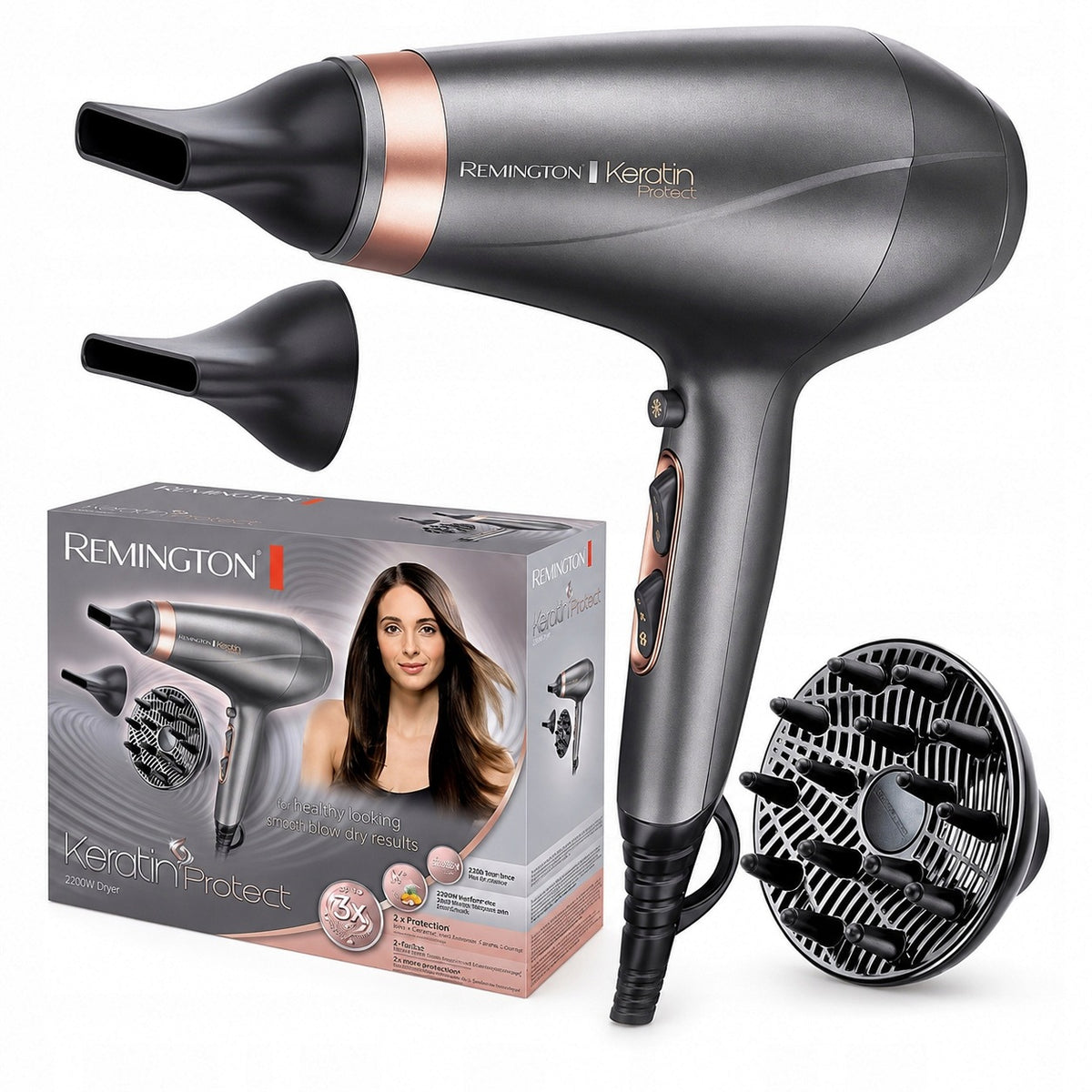 Suszarka do włosów remington AC8820 keratin protect