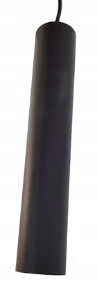 LAMPA WISZĄCA ZWIS żyrandol sufiowa TUBA 29cm GU10 oprawa aluminiowa czarna 1 punkt świetlny 50 W wysokość 100 cm