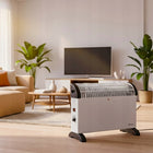 Grzejnik Elektryczny Farelka 2000W energooszczędny Termostat Wolnostojący 535 mm 385 mm grzewcza biały