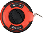 Taśma miernicza stalowa 30 M x 13mm nylon ABS yato miarka do pomiarów odległości, prac remontowych i budowlanych