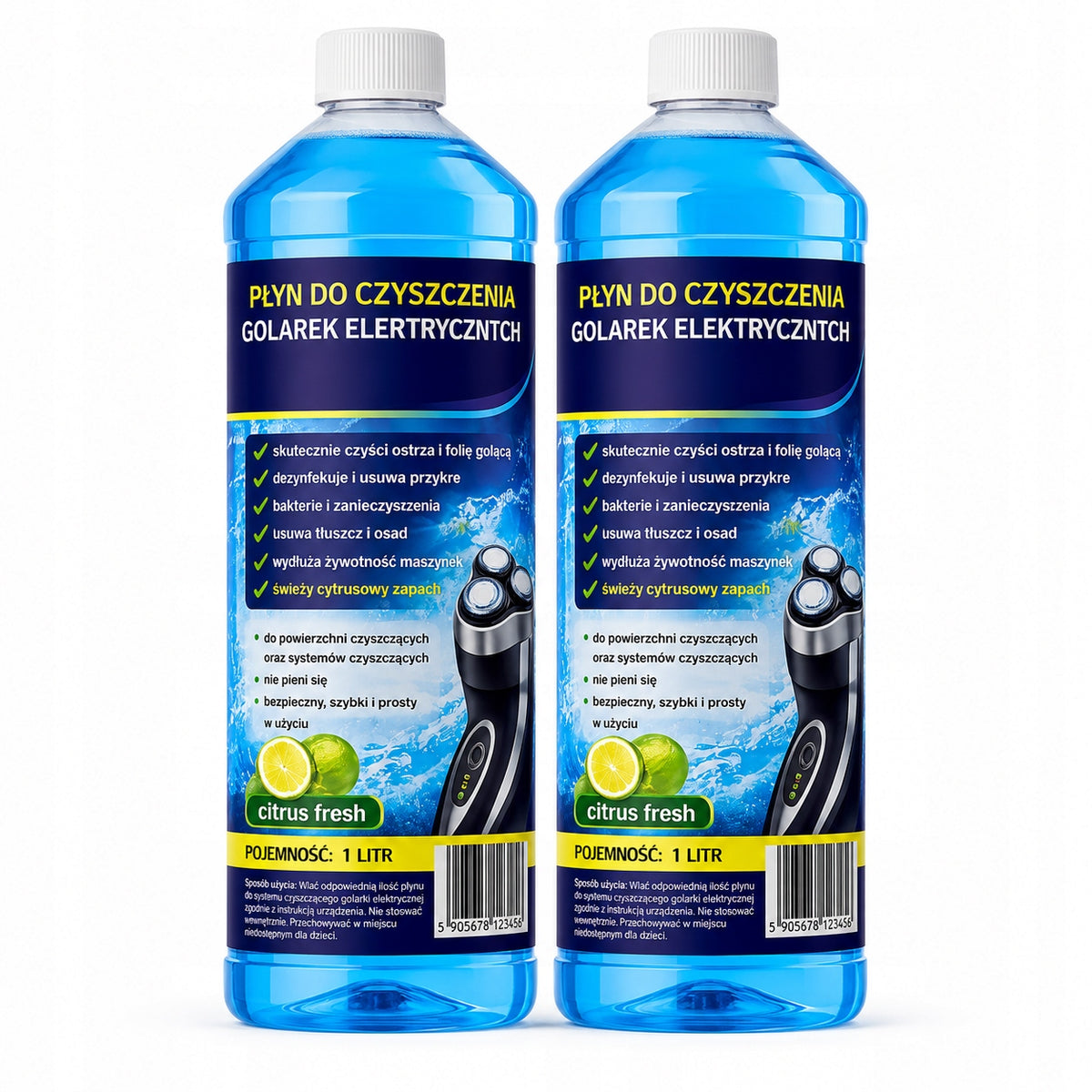 Płyn Czyszczący Wkład do Golarek CCR 2l kompatybilny z braun Clean & Renew niebieski golarka