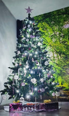 CHOINKA SZTUCZNA JAK ŻYWA 220 cm JODŁA GĘSTA DIAMENTOWA OŚNIEŻONA PREMIUM 201 - 220 cm zielony