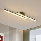 Lampa Sufitowa LED Żyrandol Czarny Nowoczesny 60cm 3000K 17W do Sypialni wisząca oprawa aluminiowa 2 punkty świetlne do