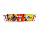 Naczynie żaroodporne do AIR fryer 2x 0,8 L 19x14 cm pyrex zestaw 2 szt 0.8 l szkło