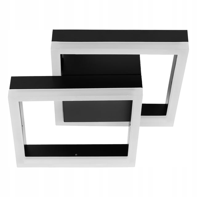 Lampa sufitowa LED wisząca żyrandol LED do salonu kuchni Nowoczesna 32W NW czarna aluminiowa oprawa oświetleniowa 2 punkty światła biała barwa