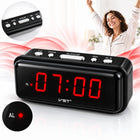 Budzik elektroniczny zegar sieciowy duży wyświetlacz LCD alarm 24H czarny cyfrowy czasomierz do sypialni z cyframi