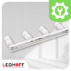 Lampa sufitowa LED szyna SPOT oprawa halogenowa 4x GU10 TUBA BIAŁA srebrna aluminiowa listwa punktowa do wnętrz