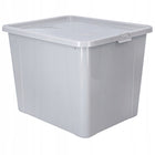 Pojemnik plastikowy z pokrywą organizer praktyczny szary 30l układaj w stos pudełko do przechowywania rzeczy 40x33x20 cm