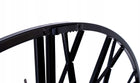 Zegar rzymski vintage retro loftowy czarny metalowy ścienny duży loft 50 cm analogowa tarcza na baterie do salonu i