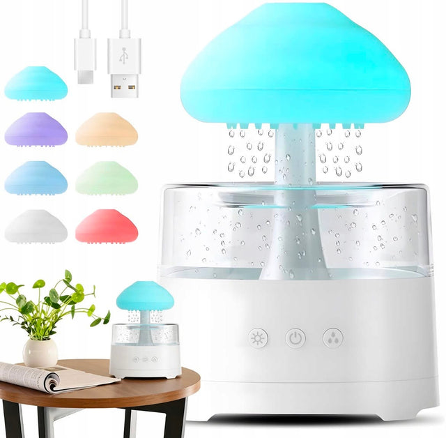Nawilżacz Ruhhy z lampką nocną LED 0,45 l aromatyzer biały 10 w