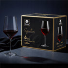 Eleganckie Kieliszki Glasmark do Wina Czerwonego 580ml 6szt Zestaw Prezent szkło bezbarwne, białe wino, można myć w